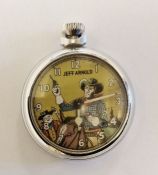 Ingersoll Ltd London Jeff Arnold chrome pocket watch, eagle engraved to reverse
