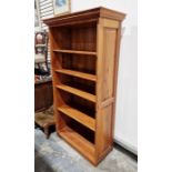 20th century five-tier open bookcase, 101cm wide