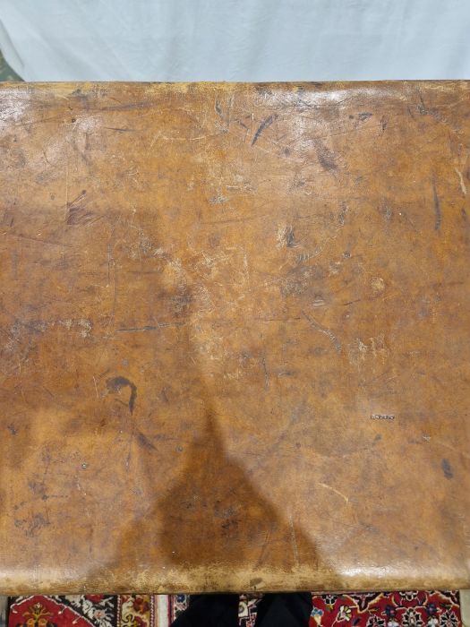 Large leather suitcase with part fitted interior of bottles, brushes, mirrors, etc, with name plaque - Image 15 of 32