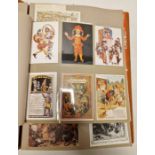 Large folio scrapbook of Punch and Judy related posters, postcards, newspaper clippings, etc, 1934
