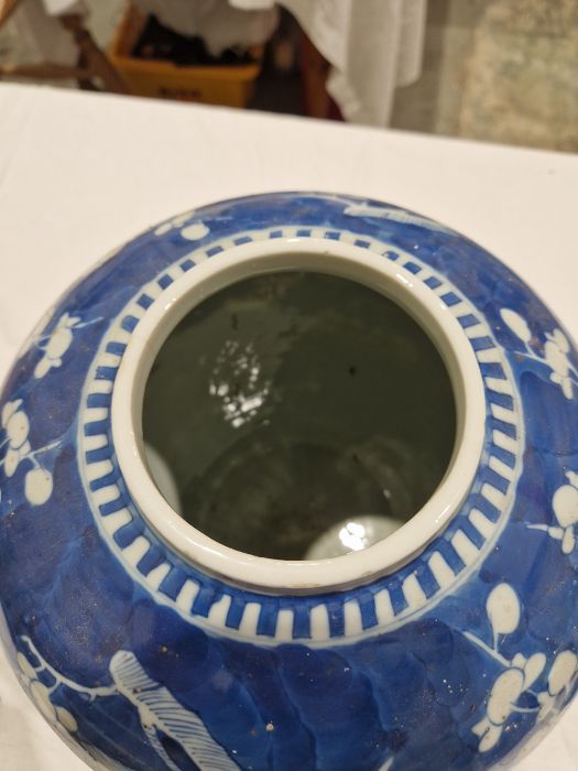 Chinese porcelain blue and white ginger jar, late Qing dynasty, with four-character Kangxi marks, - Image 5 of 23