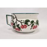 Wemyss ware red cherry pattern chamber pot, impress Wemyss ware R. H & S marks, 26.6cm wideCondition