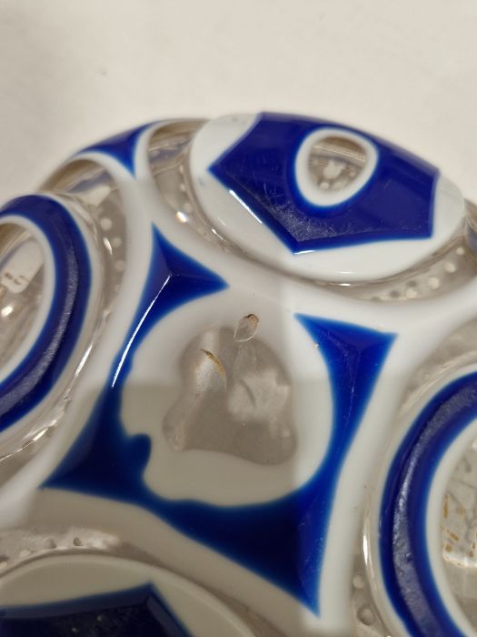 Pair of Bohemian overlay blue and gilt glass beakers on stands, with Arabic script Condition - Image 20 of 30