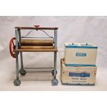 Chad Valley Hoovermatic washing machine (with box) and a vintage toy washing wringer (2)