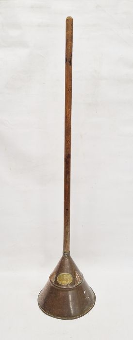 Swiftsure copper and turned wood wash dolly from the British Vacuum Washer Co.