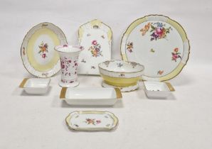 Various items of 20th century Rosenthal porcelain dinnerware printed with loose bouquets of