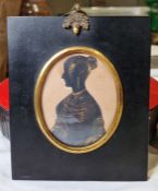 Pair of Regency silhouette portraits, framed and glazedCondition ReportPhotos added