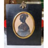 Pair of Regency silhouette portraits, framed and glazedCondition ReportPhotos added