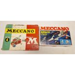 Meccano loose, Meccano Space 2501 construction kit, boxed and an empty Meccano box (1 box)