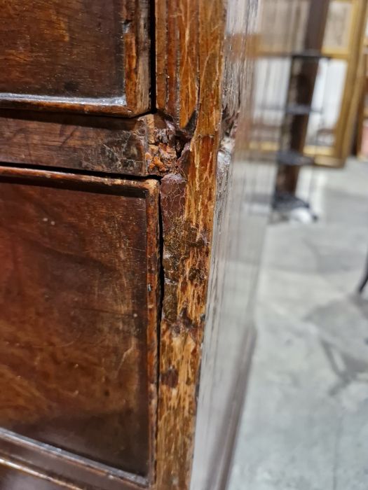 19th century mahogany chest of two short and three long drawers, on bracket feet, swan neck handles, - Image 25 of 38