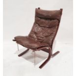 Ingmar Relling (1920-2002) siesta chair for Westnofa, Norwegian, circa 1970, 36.5cm high