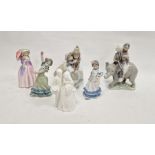 Royal Doulton figure Miss Demure, printed green marks HN. 4202, two marks COPR 1930 printed AH, a