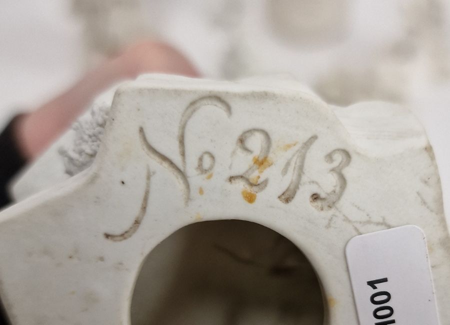 Collection of white glazed and biscuit porcelain figures, including a pair of late 18th century - Image 4 of 21