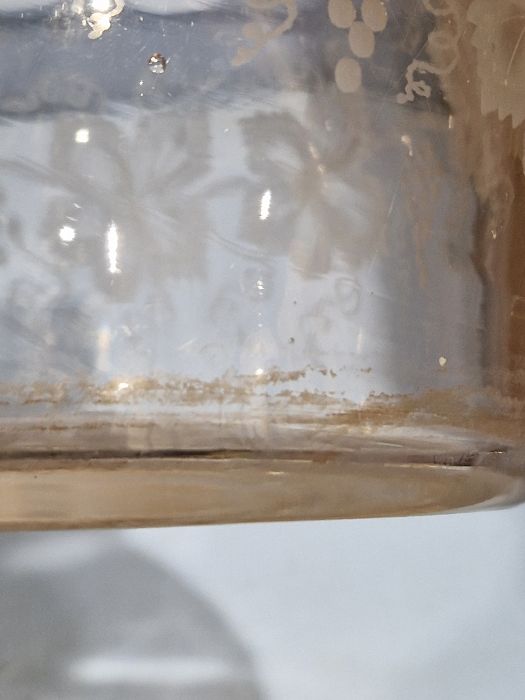 19th century cut glass decanter of hexagonal form, a further 19th century cut glass decanter of - Image 6 of 14