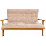 1960's Eric Rice (member of the Guild of Gloucestershire Craftsmen) oak upholstered three-piece