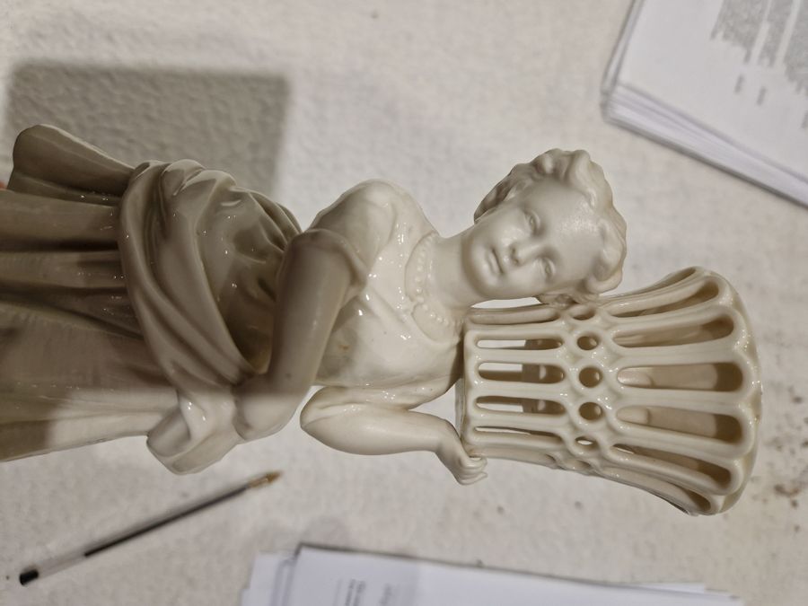 Collection of white glazed and biscuit porcelain figures, including a pair of late 18th century - Image 8 of 21