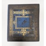 Victorian scrap album dated 1893, containing many sheets of greetings cards, animal, figure,