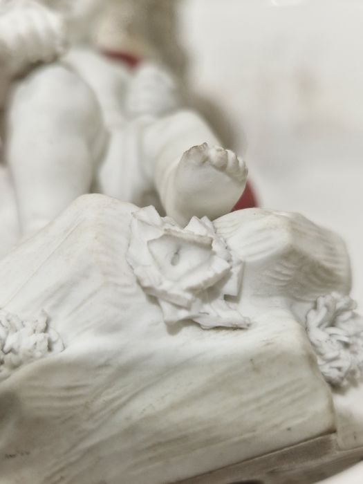 Collection of white glazed and biscuit porcelain figures, including a pair of late 18th century - Image 17 of 21