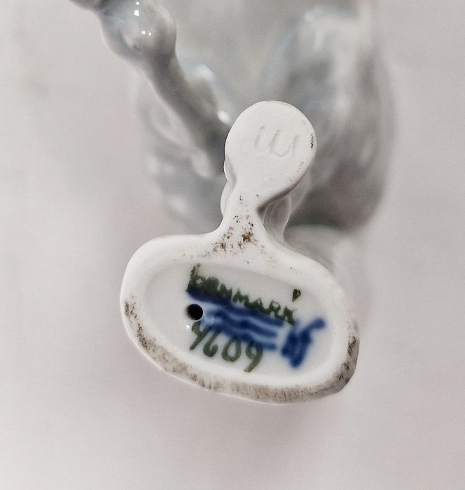 Royal Copenhagen model of a grey dappled Shetland pony, printed green and blue wave marks, No. 4609, - Image 2 of 2