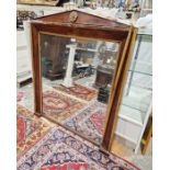 19th century rosewood and gilt painted Empire-style overmantel mirror