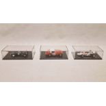 Three cased Spark diecast model cars to include S1749 BRM P160 no.18 Winner Italy GB 1971, SO809