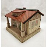 1920's Converse painted doll's house with single door, painted windows and roof, 35cm high