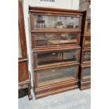 Globe Wernicke four-tier sectional bookcase, 149 cms h. x89cm wide x 33 cms Condition