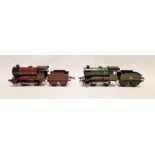 Hornby clockwork 'O' gauge LMS 0-4-0 tank locomotive 5600 with 4 wheel tender together with a Hornby