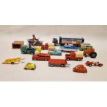 Corgi Major articulated trailer no.1157, quantity sundry diecast vehicles, tinplate clockwork rowing