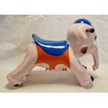 1960s Wicksteed Leisure painted metal ride-on elephant, 59cm high approx. x 82cm long approx.