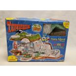 Thunderbirds Tracy Island Transforming Playset , boxed fab one car and two thunderbirds metal