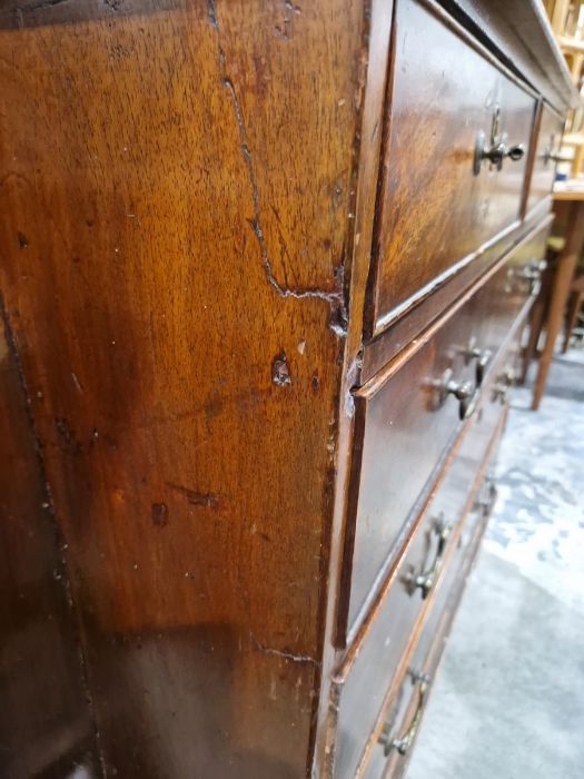 19th century mahogany chest of two short and three long drawers, on bracket feet, swan neck handles, - Image 33 of 38