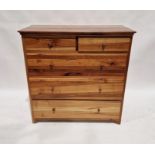 Modern lightwood chest of two short and three long drawers, 110 cms x 109cm wide x 50 cms