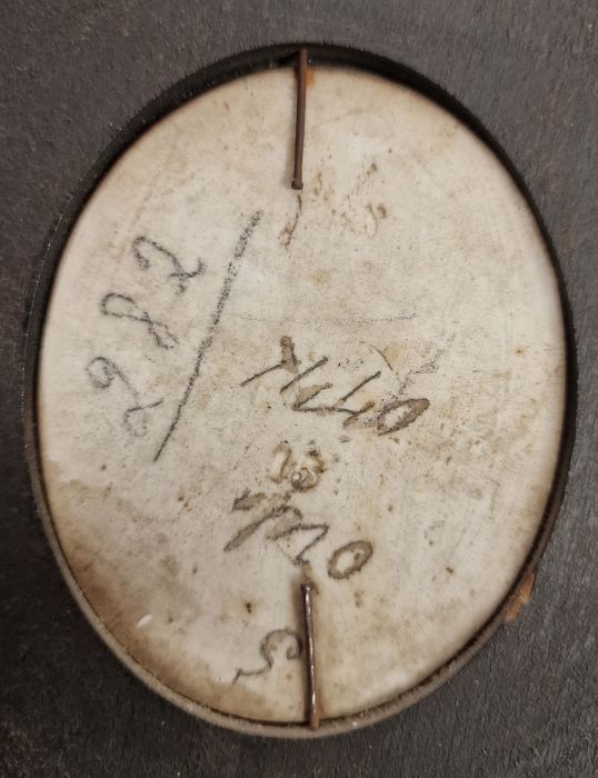 Four Continental porcelain Berlin style oval portrait plaques, each printed and painted with an 18th - Image 9 of 10