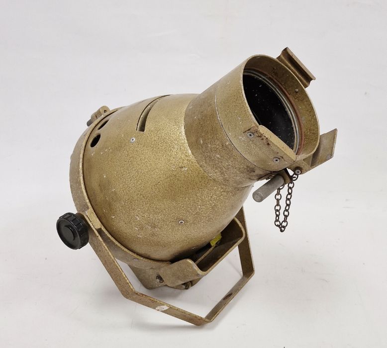 Mid-century Major theatre light in golden-coloured metal body - Image 3 of 6