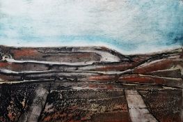 Peter Clough (b.1944) Collagraph 'Long Fell', AP original, signed and dated '07 lower right,