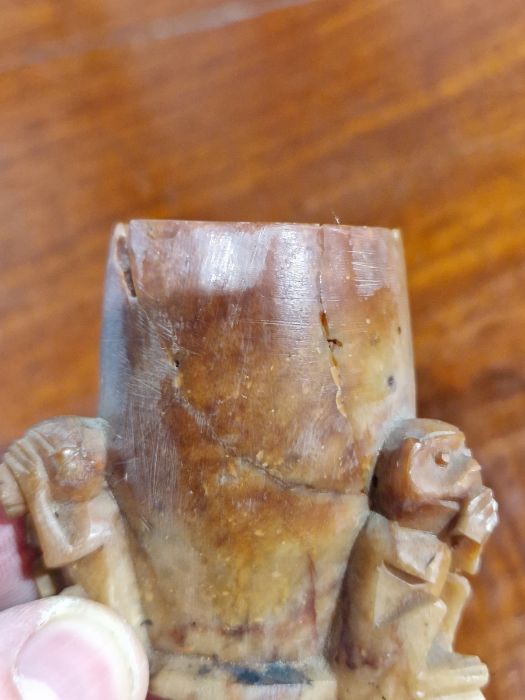 19th century Chinese porcelain ginger jar and cover painted with figures before terracing with - Image 27 of 34