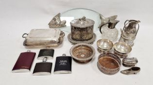 Silver-mounted cut glass presentation lidded jug 'Charterhouse Athletic Sports 1906', EPNS entree