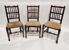 Set of eight rush-seated chairs (8) Condition ReportSurface scratches, scuffs and knocks to all. Old