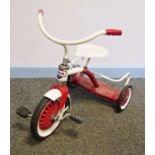 1950s/1960s Tri-ang red and white ride-on trike and a Tri-ang scooter (2)