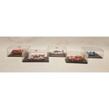 Five diecast model cars to include IXO models LMC008 Jaguar XJR12, #3 Winner Le Mans 1990, LN1950