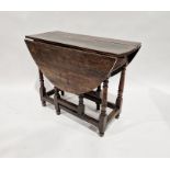 Oak drop-flap table, 92cm wide