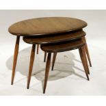Ercol nest of three elm 'Pebble' tables Condition ReportLight surface scratches, scuffs and knocks