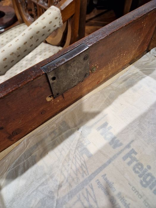 19th century mahogany chest of two short and three long drawers, on bracket feet, swan neck handles, - Image 21 of 38