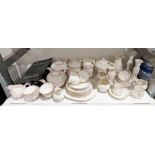 Collection of Belleek porcelain tea wares, including a boxed Shamrock pattern miniature tea service,