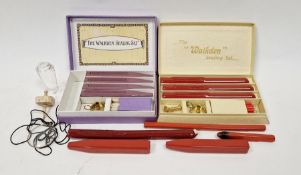 'The Walkden Sealing Set', boxed, another Walkden Sealing set, an intaglio carved glass seal and