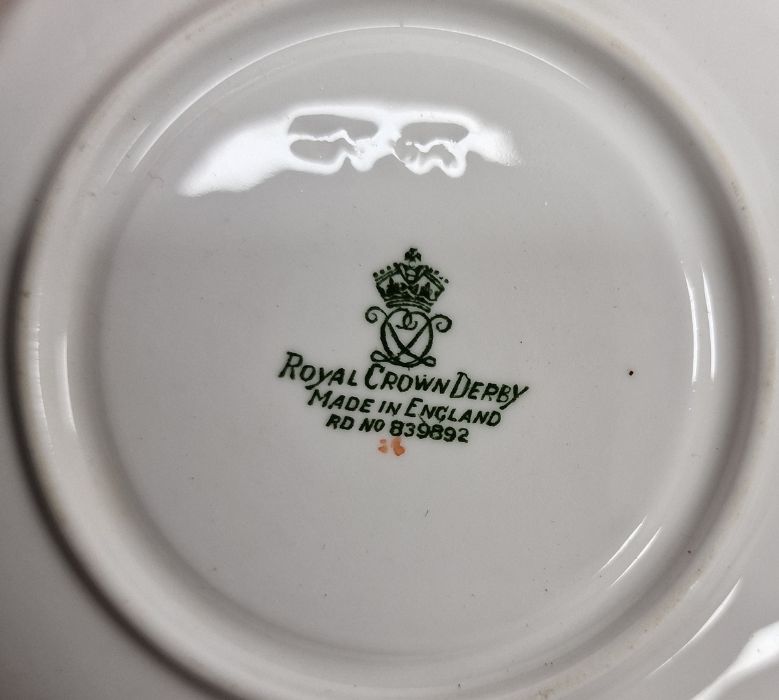 Royal Crown Derby boxed early morning tea service, early to mid 20th century, printed green marks, - Image 3 of 3