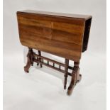 19th century mahogany Sutherland table, 71 cms h. x 69.5cm wide