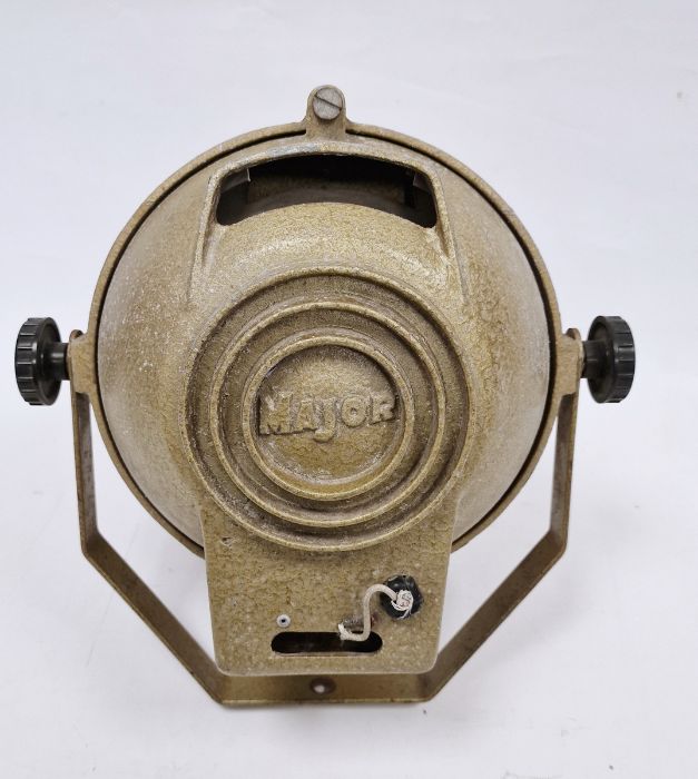 Mid-century Major theatre light in golden-coloured metal body - Image 6 of 6