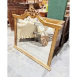 Gilt painted overmantel mirror, 123cm wide Condition ReportHeight 111cm Width 123cm